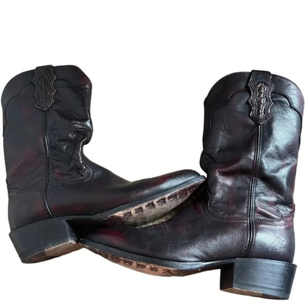 Cattle Baron Deep Cherry Brown Western Cowboy Boot Mens Size 11 D Made in Mexico - Picture 5 of 12